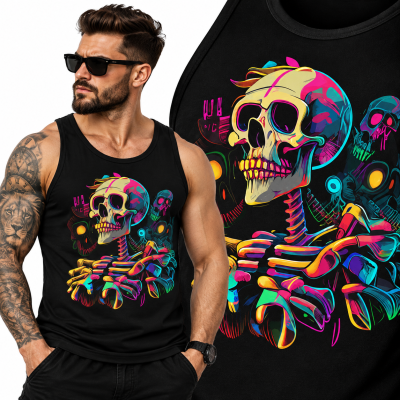 TANK TOP HORROR SKULL ONE 3